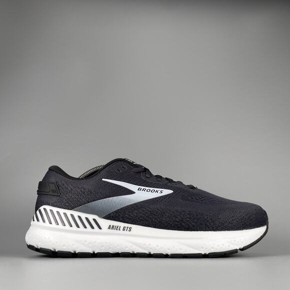 Women\'s 12 Men\'s 10.5 Brooks Ariel GTS 24 Ebony Black White Running Sneakers GUC main image 7